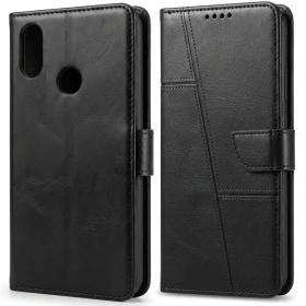 کیف چرمی کلاسوری طرح Texture مناسب برای هوآوی Huawei Y9 2019