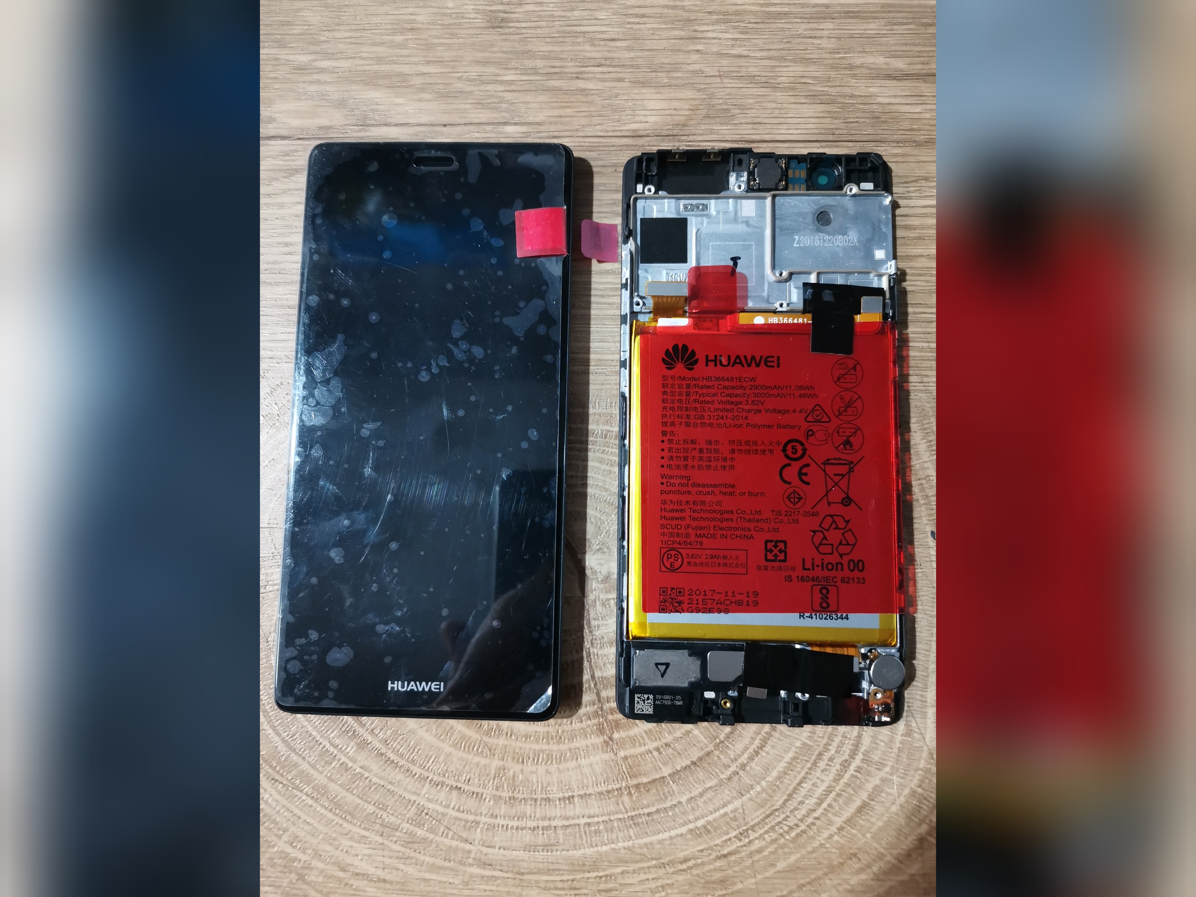 تاچ و ال سی دی هوآوی Huawei P9   Touch & LCD  با فریم با باطری شرکتی 100% اصلی