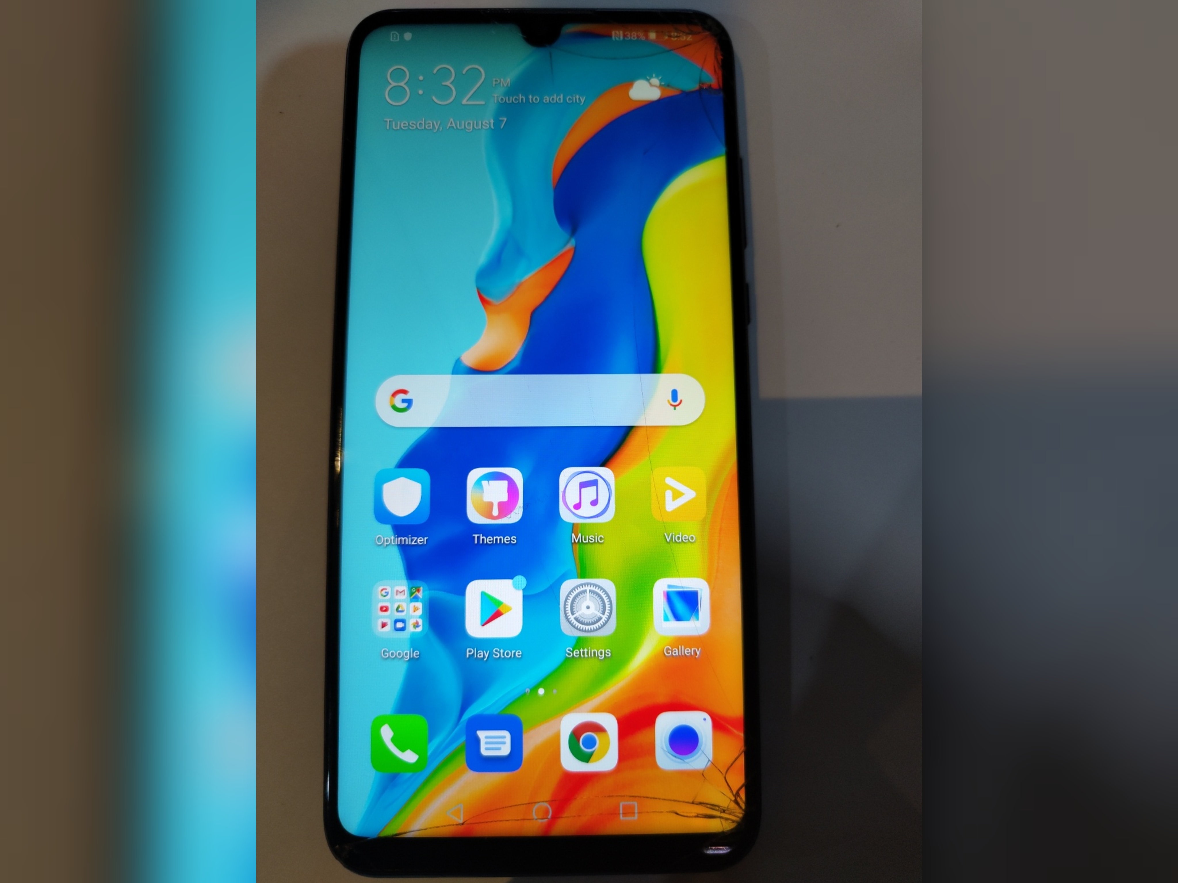 تاچ ال سی دی هوآوی P30 Lite اورجینال با فریم ابی و باطری مخصوص رام 4 اصلی روکاری مطابق عکس گلس فنی شکسته