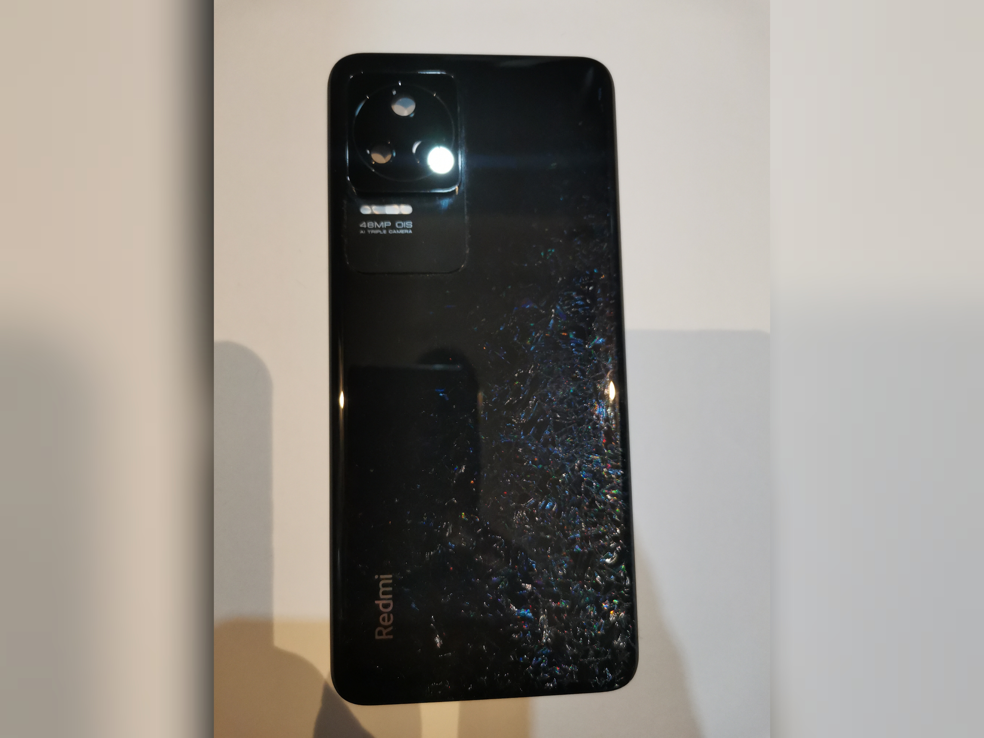 درب پشت اصلی روکاری در حد نو مشکی با فریم لنز و شیشه لنز کامل شیائومی  XIAOMI REDMI K50