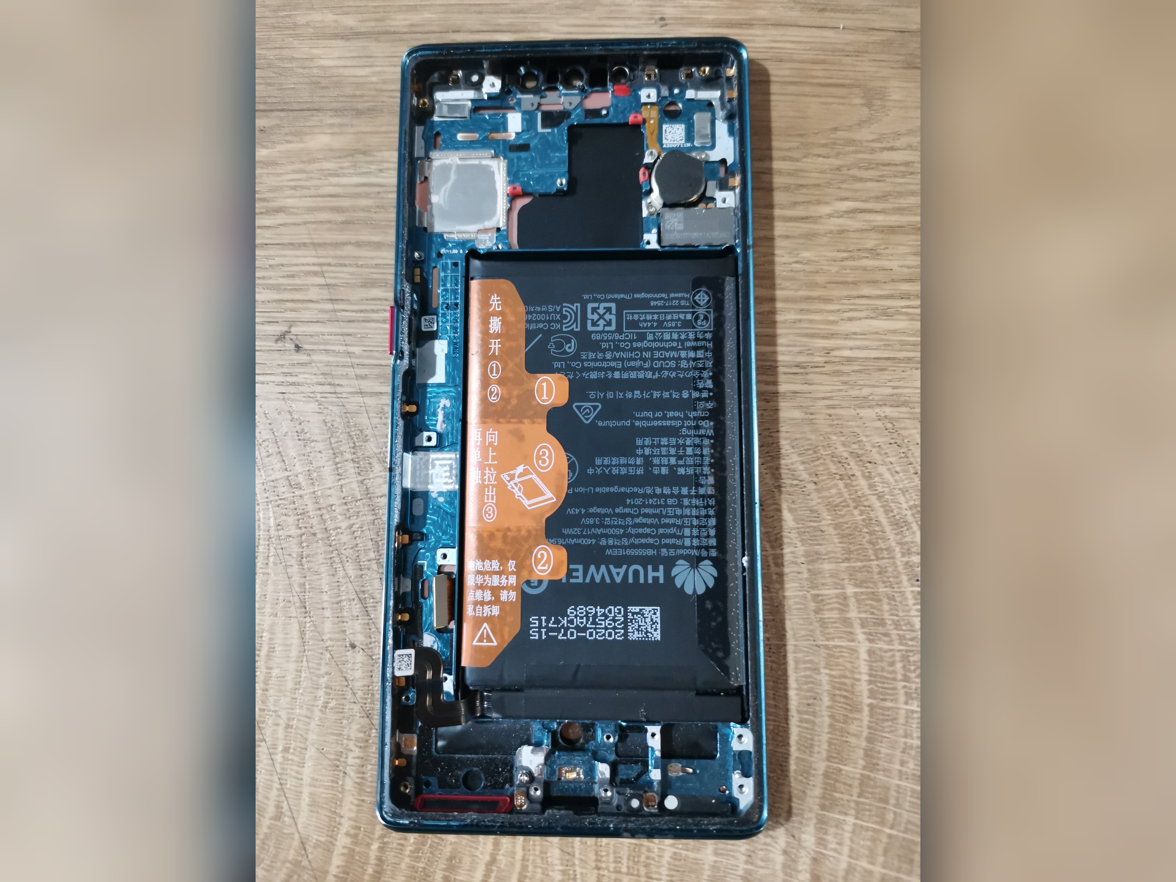 ال سی دی هواوی مدل HUAWEI MATE 30 PRO با فریم و باطری رنگ AURA اصلی روکاری